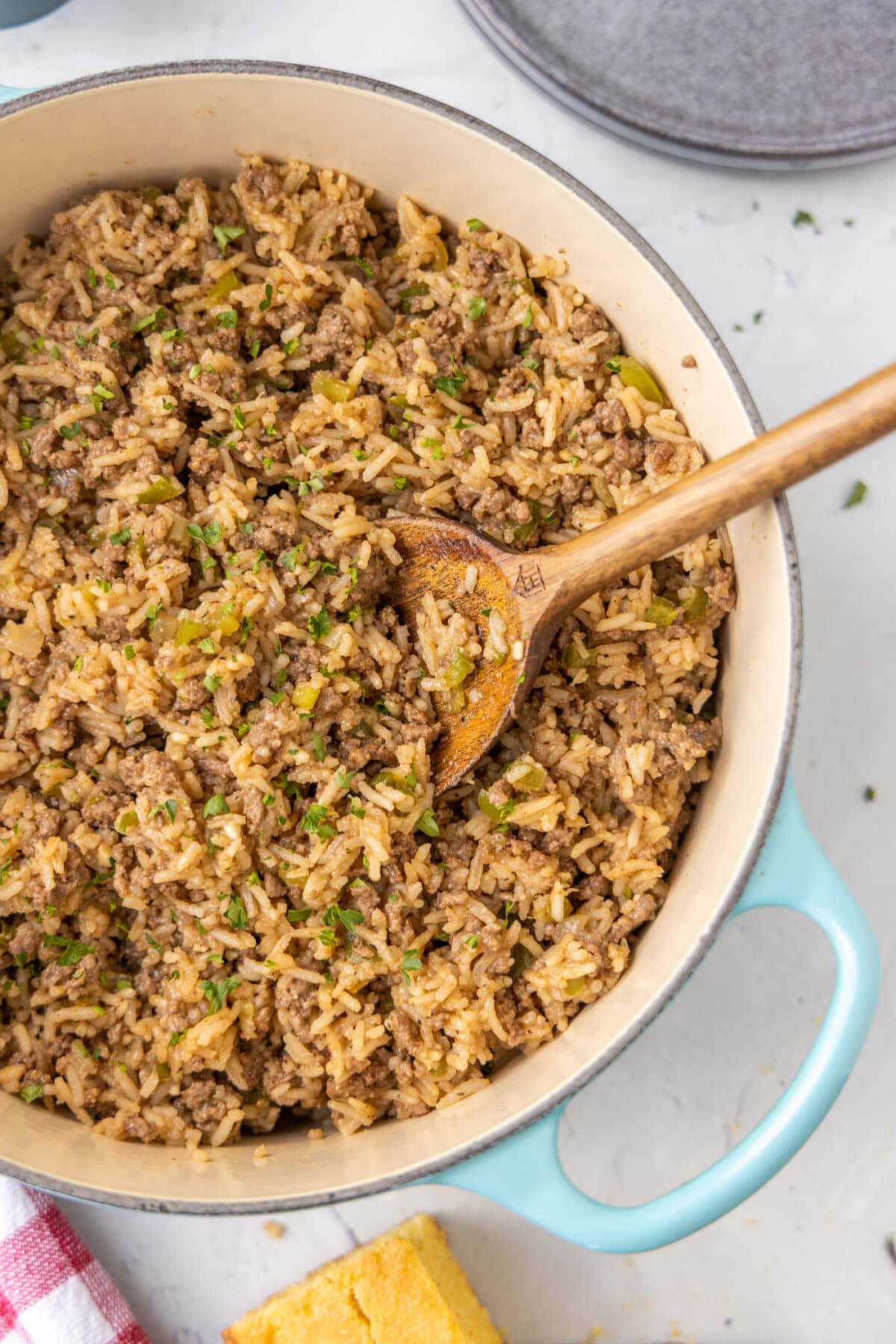 pan of Dirty Rice