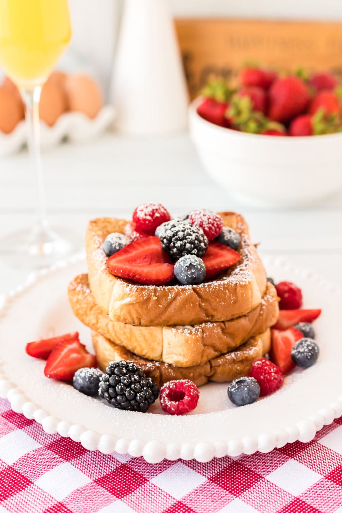 French Toast with fruit topping