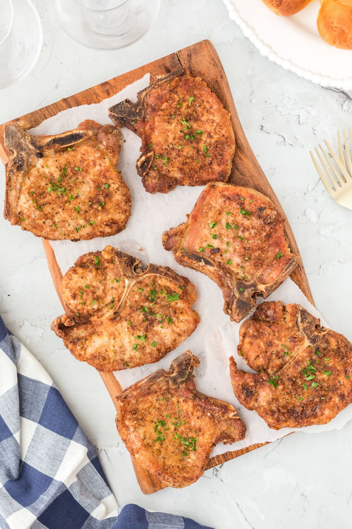 platter of Fried Pork Chops