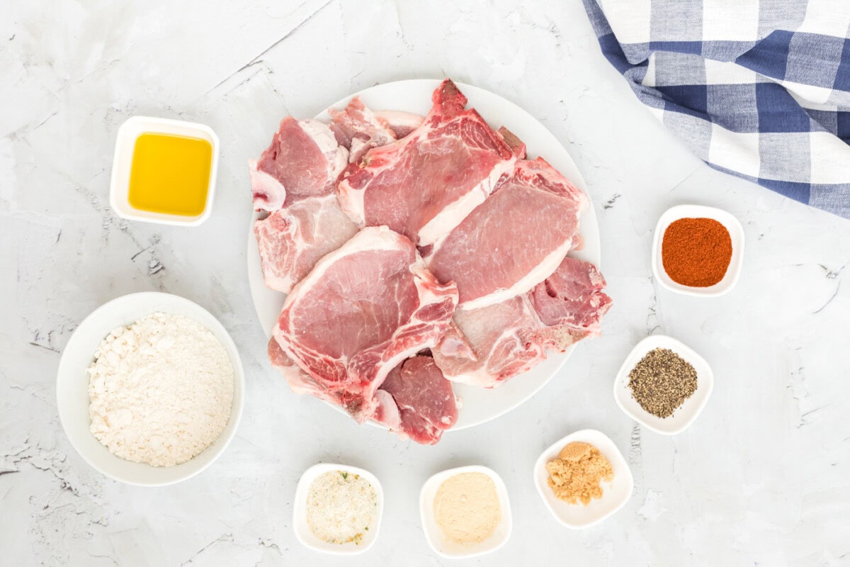 ingredients for Fried Pork Chops