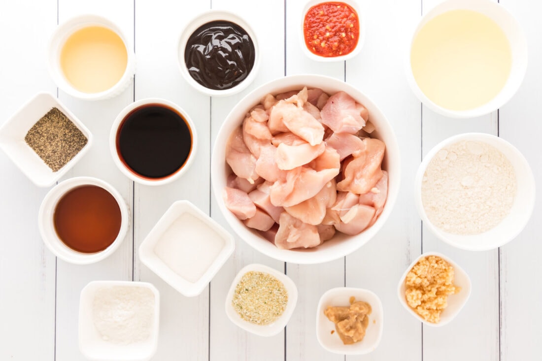 ingredients for General Tso Chicken