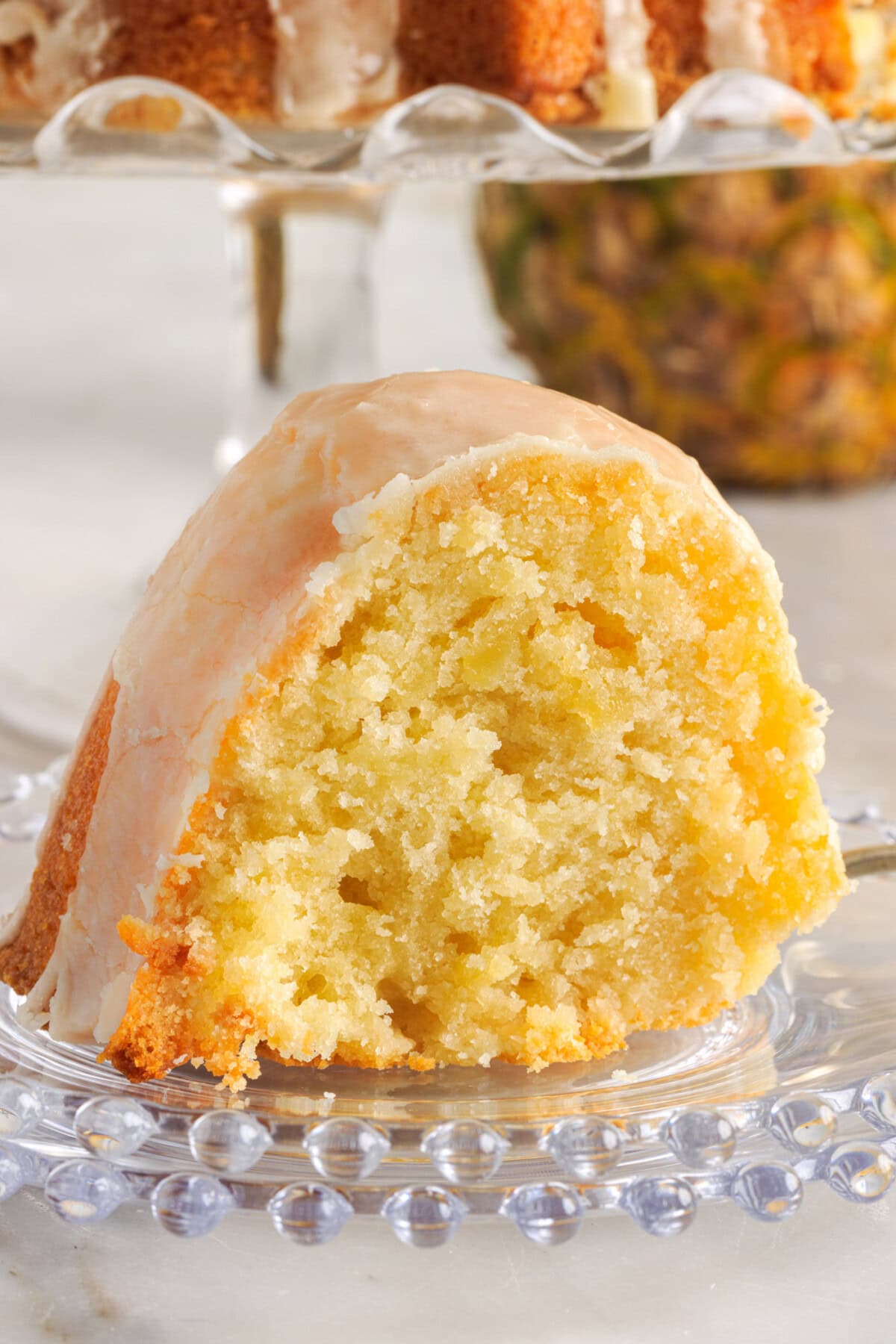 slice of Pineapple Pound Cake