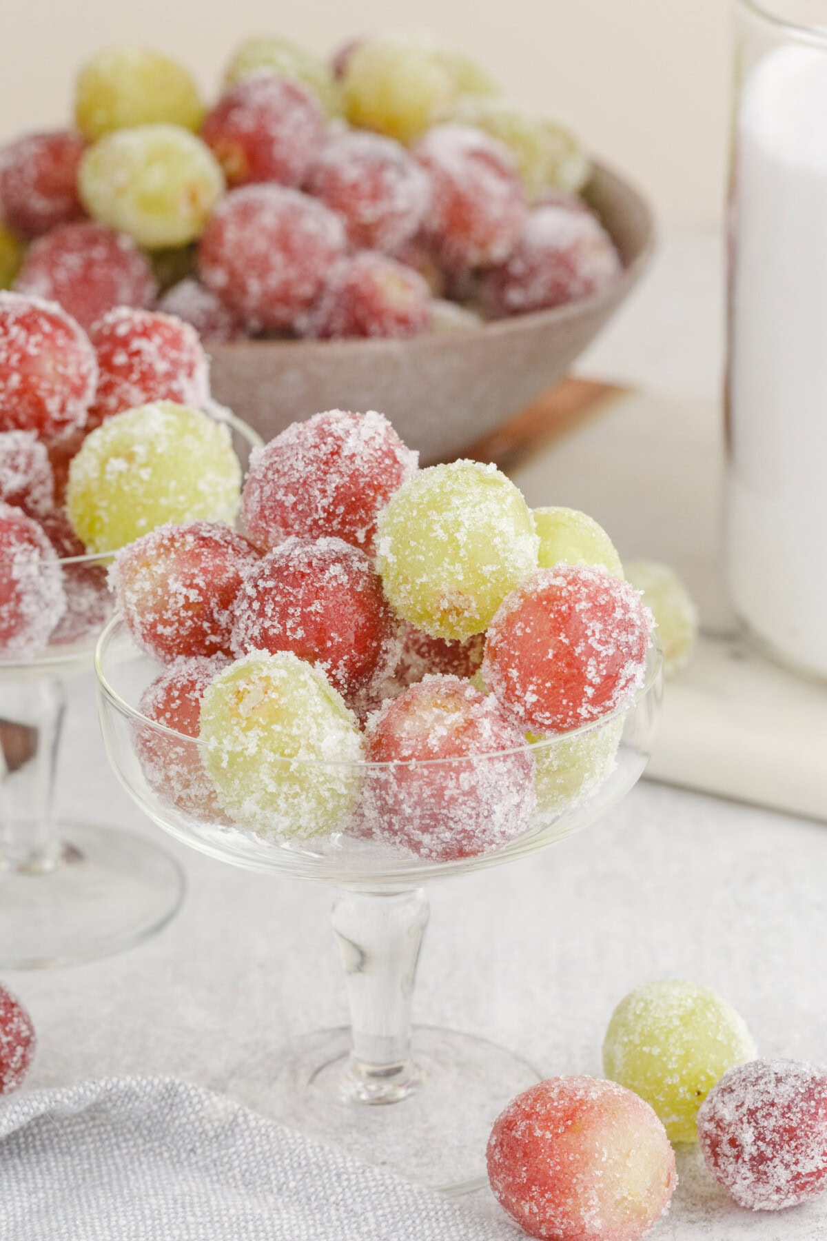 dish of Prosecco Vodka Grapes