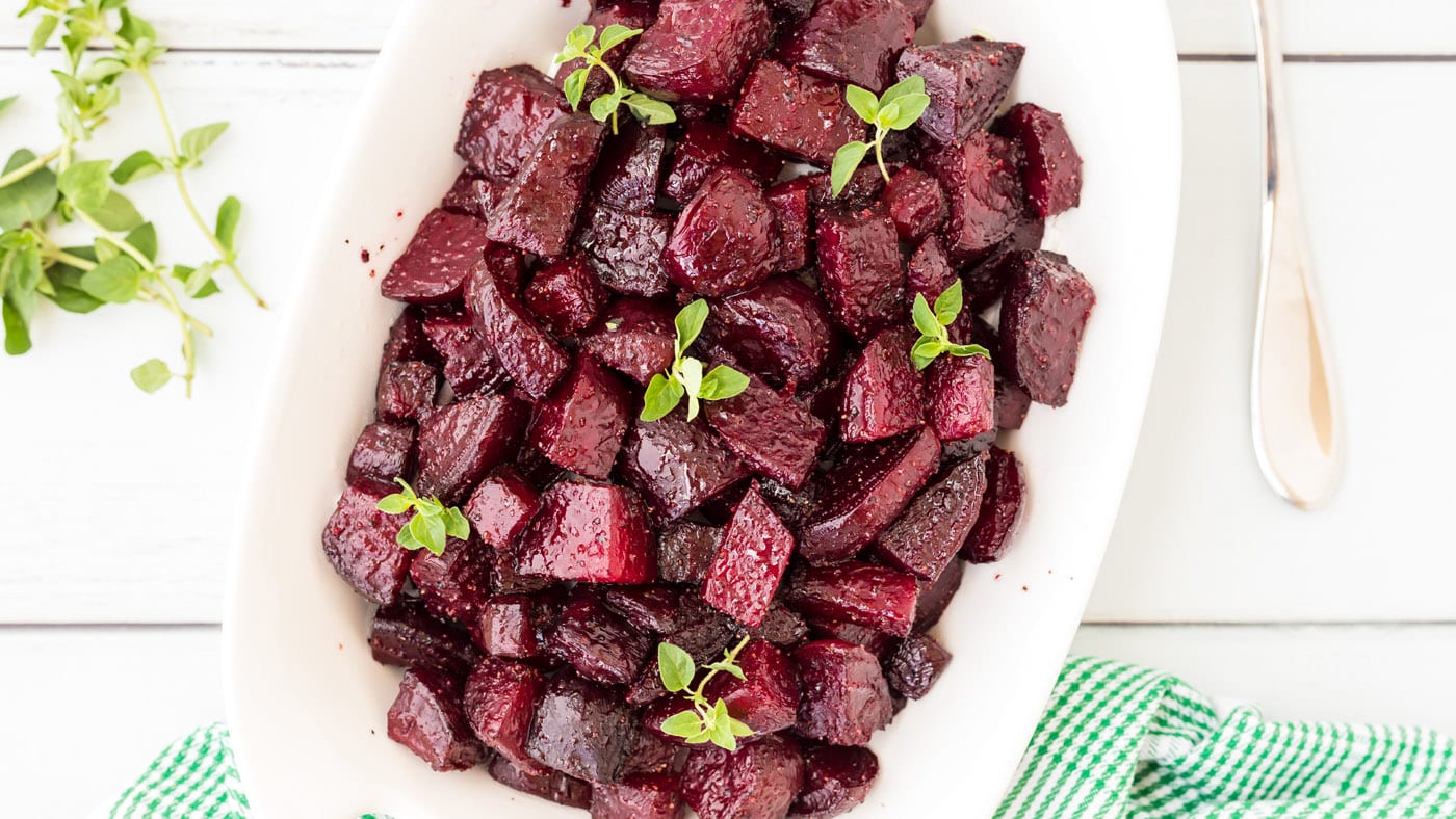 Roasted beets are so versatile. Whether you serve them tossed in salads or pasta salads, blended int