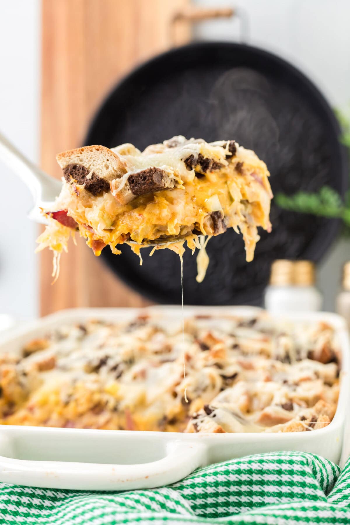 spatula of Rueben Casserole