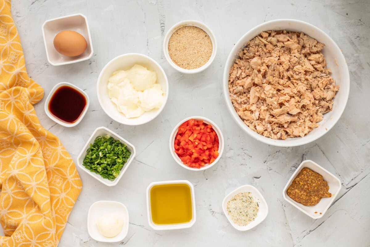 ingredients for Salmon Croquettes