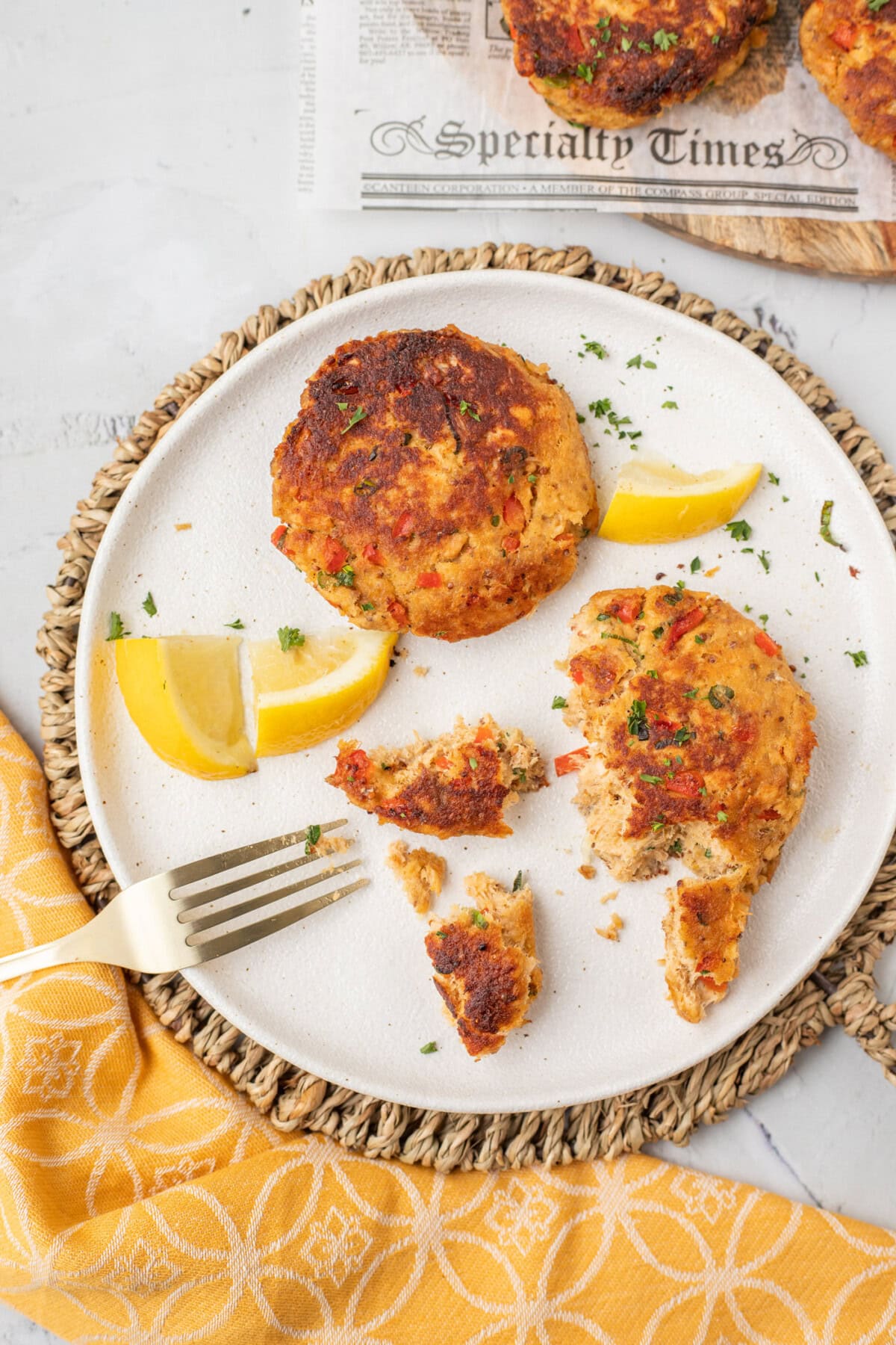 Salmon Croquettes on a plate