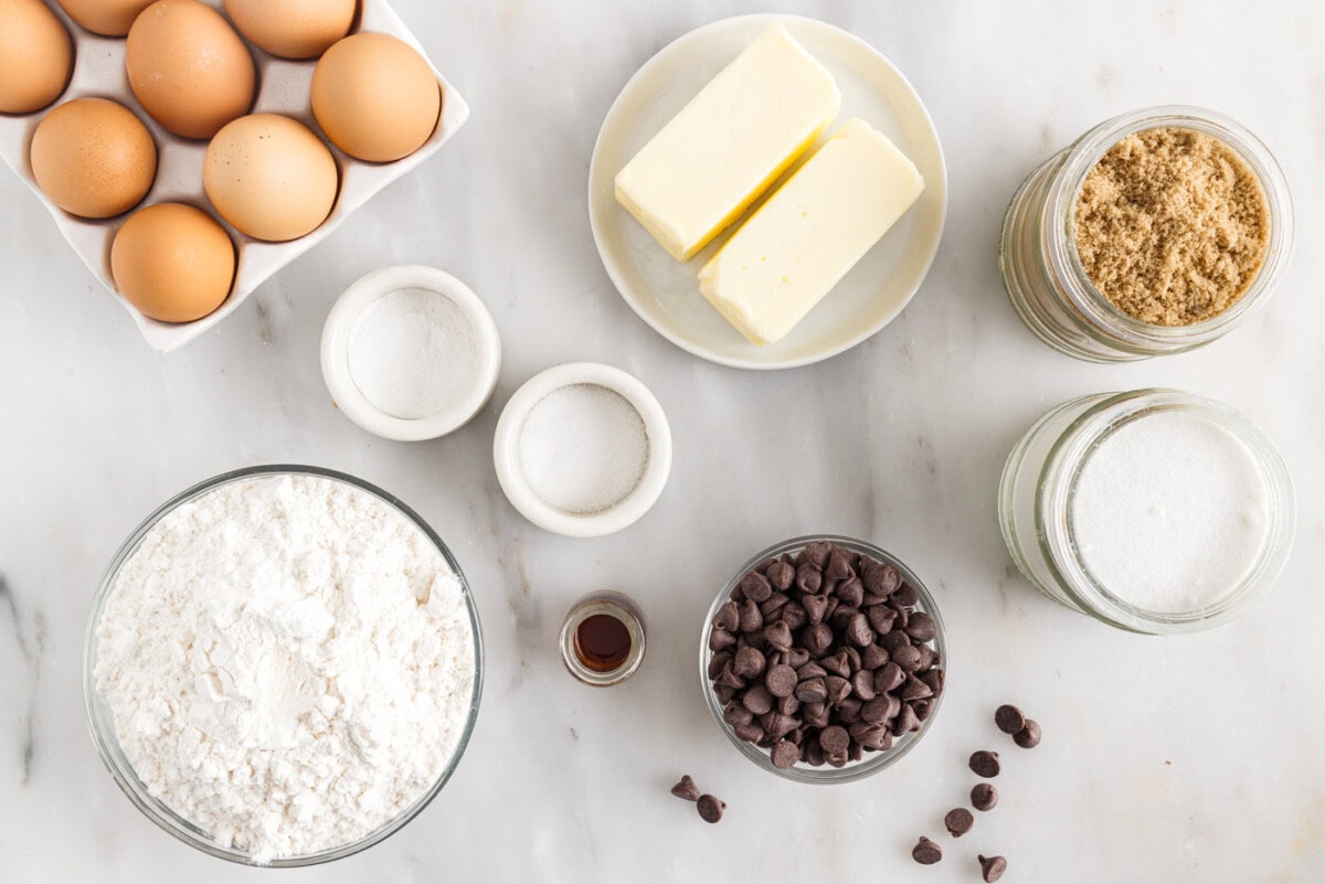 ingredients for Toll House Cookies