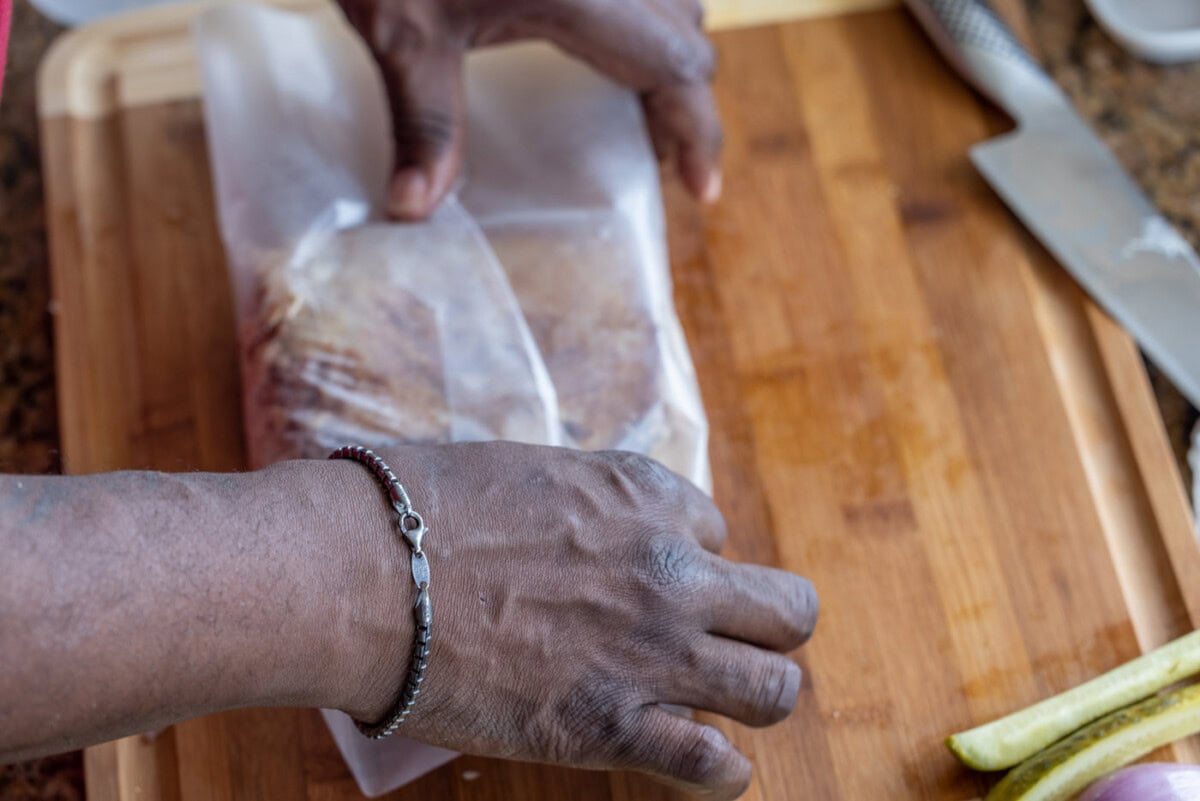 wrapping tuna melt in parchment paper