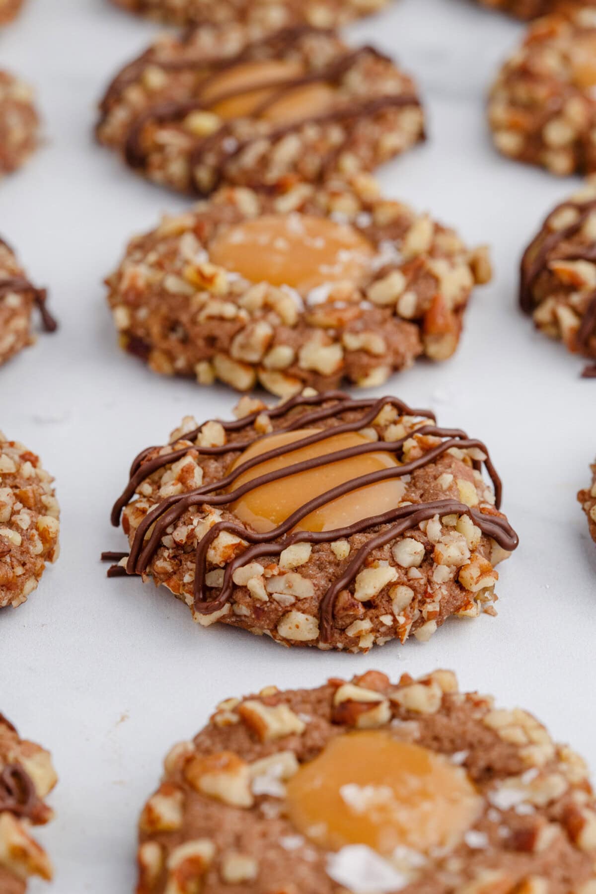 Turtle Thumbprint Cookies close up photo