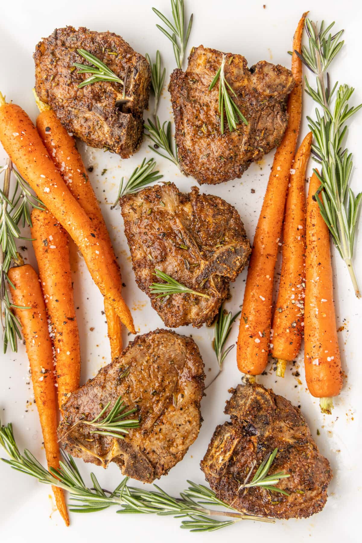 lamb chops on platter