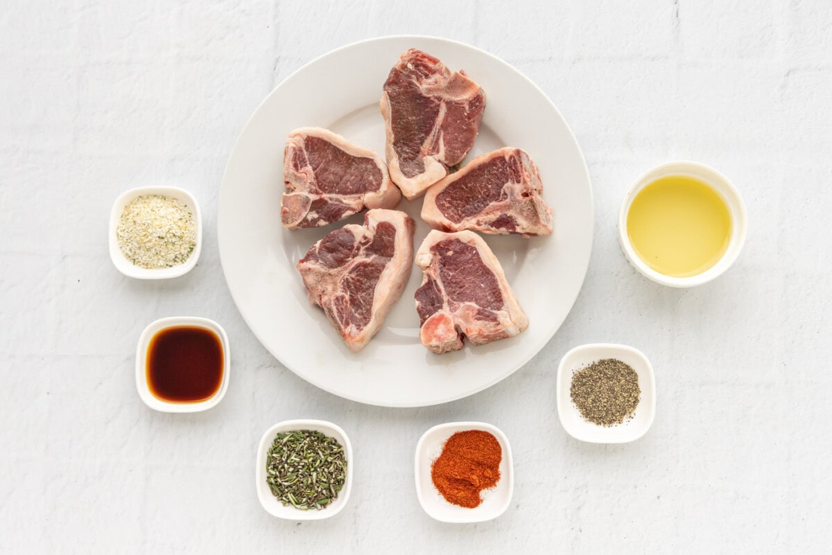 ingredients for Air Fryer Lamb Chops