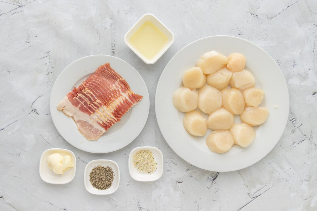 ingredients for Bacon Wrapped Scallops