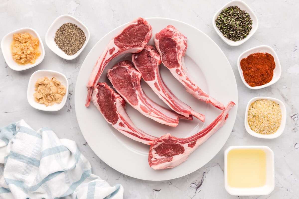 ingredients for Baked Lamb Chops