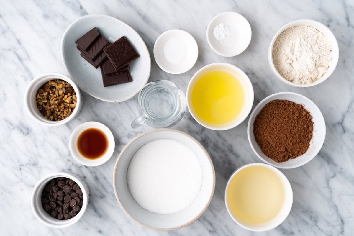 ingredients for Brownie Brittle