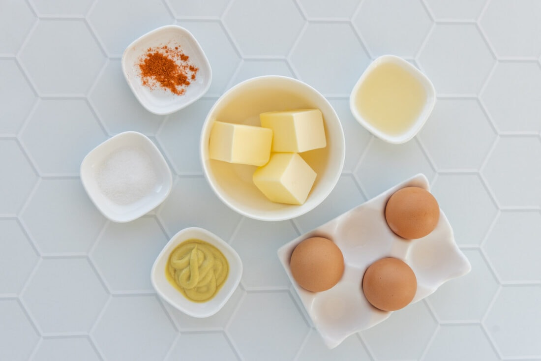 ingredients for Hollandaise Sauce