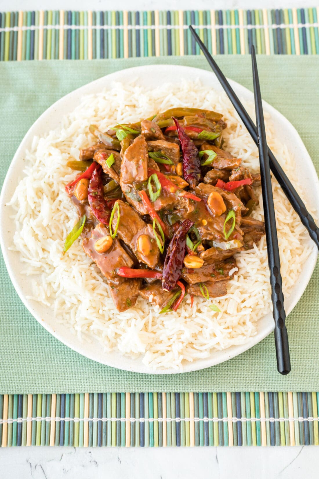plate of Kung Pao Beef