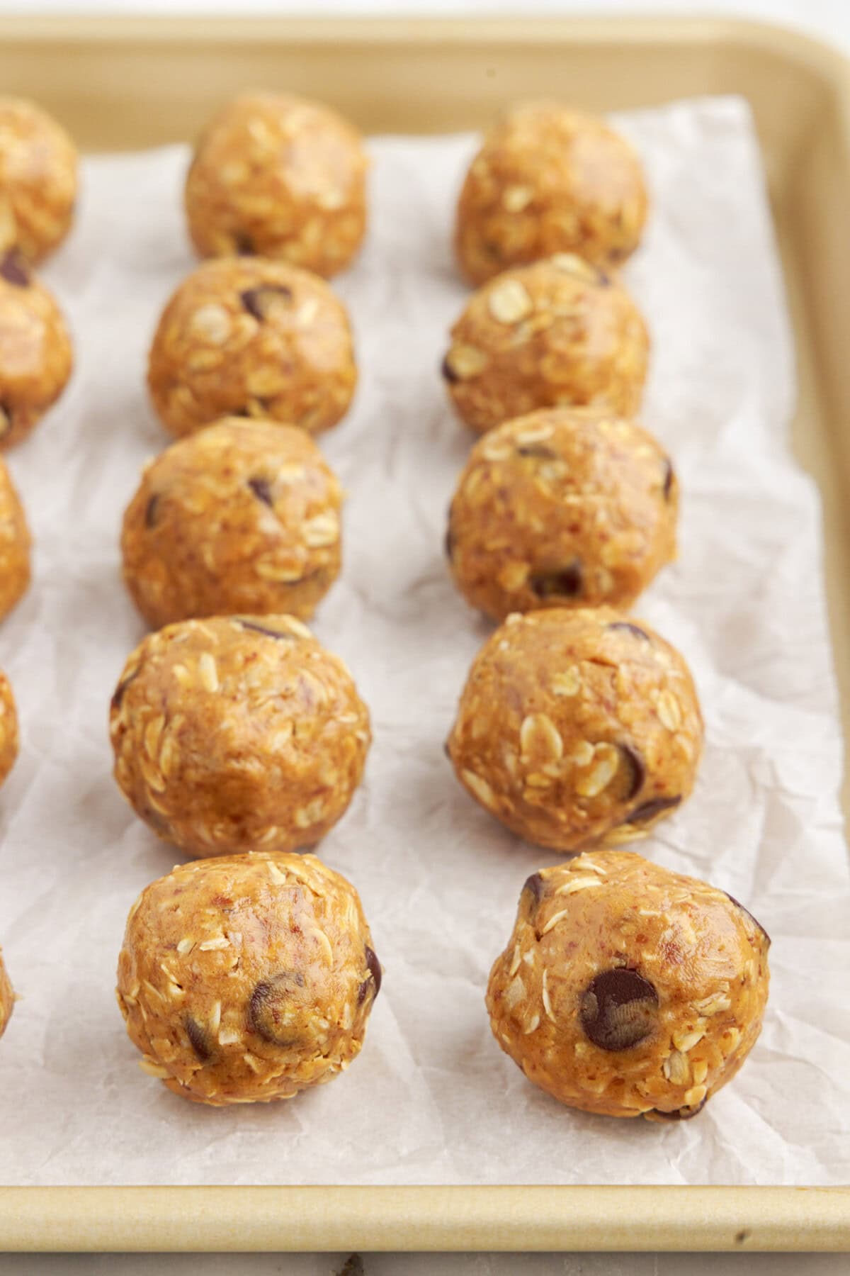 tray of No Bake Energy Balls