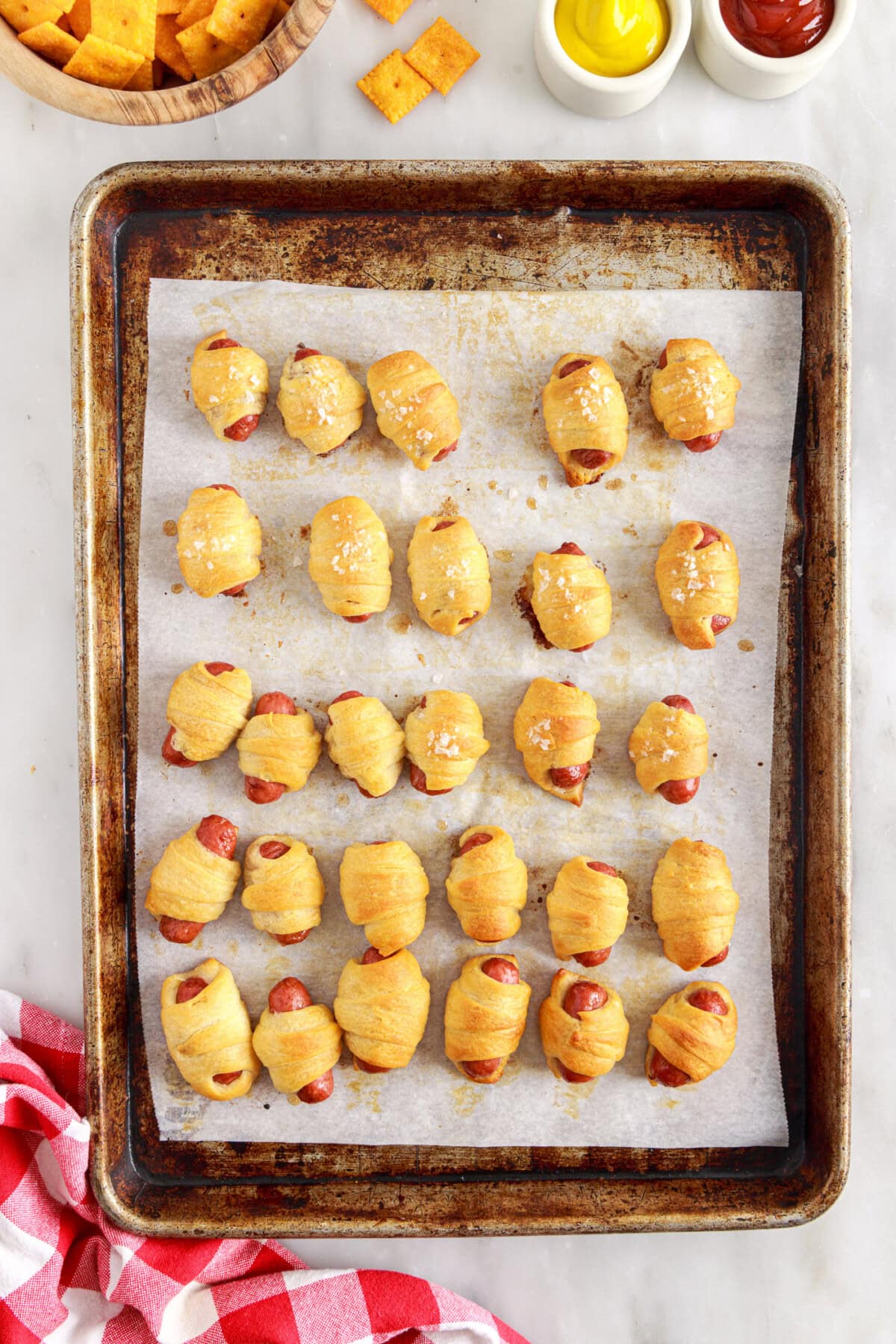 pan of Pigs in a Blanket
