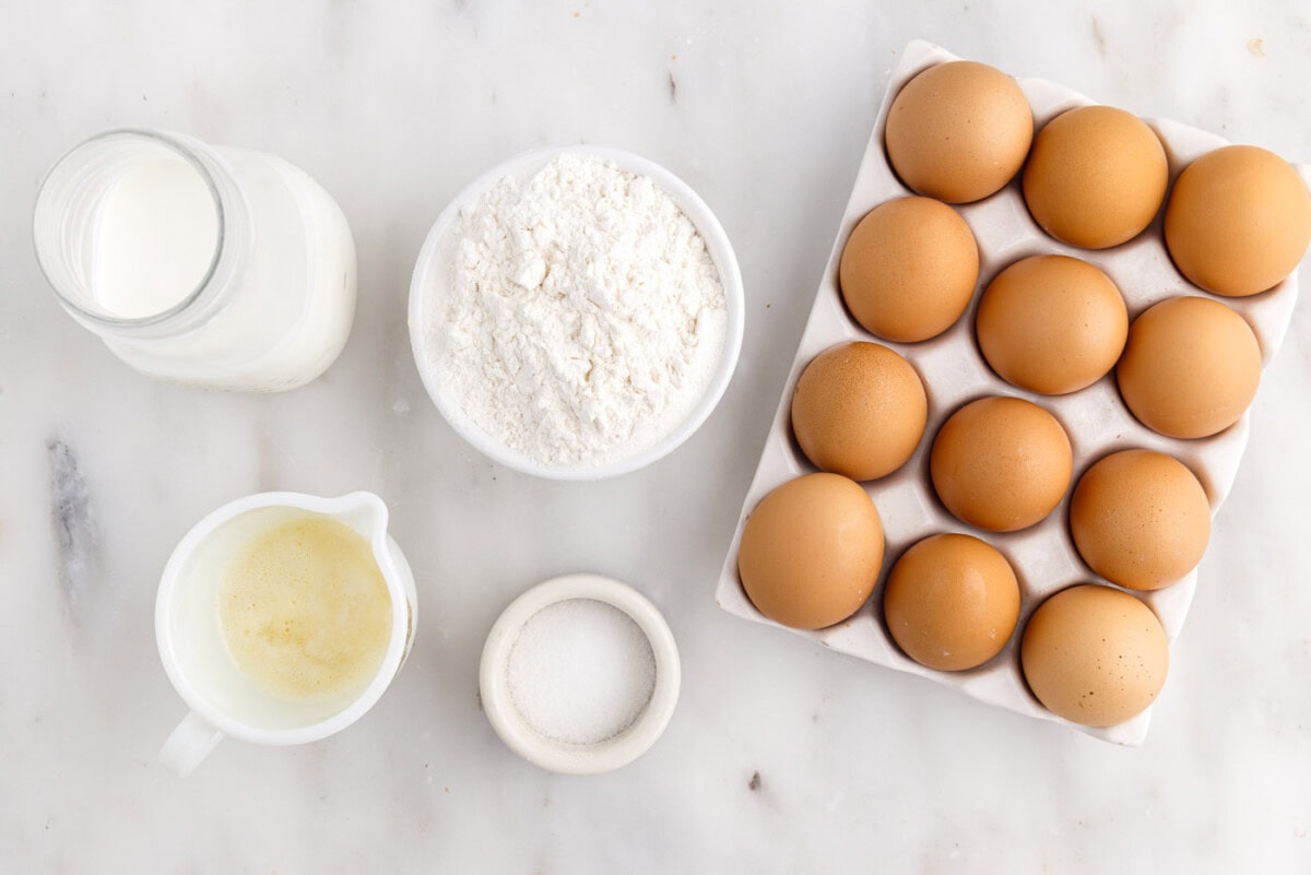 ingredients for Popovers