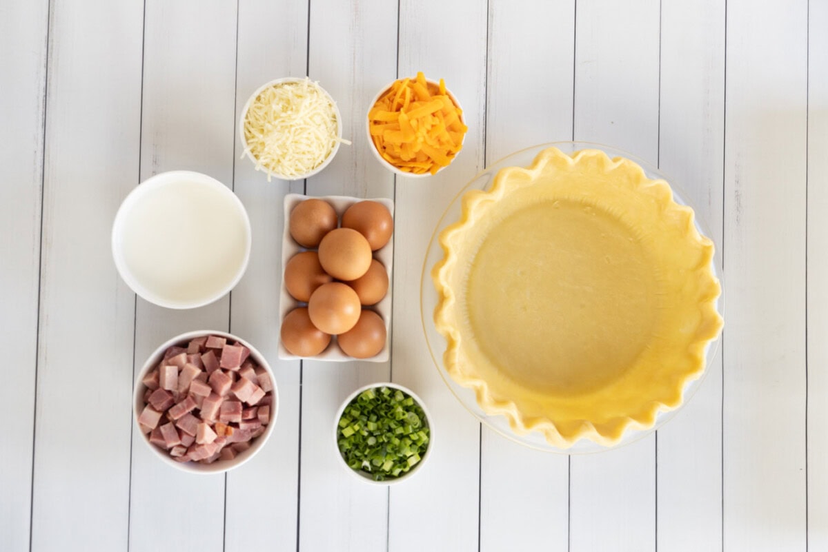 ingredients for Quiche