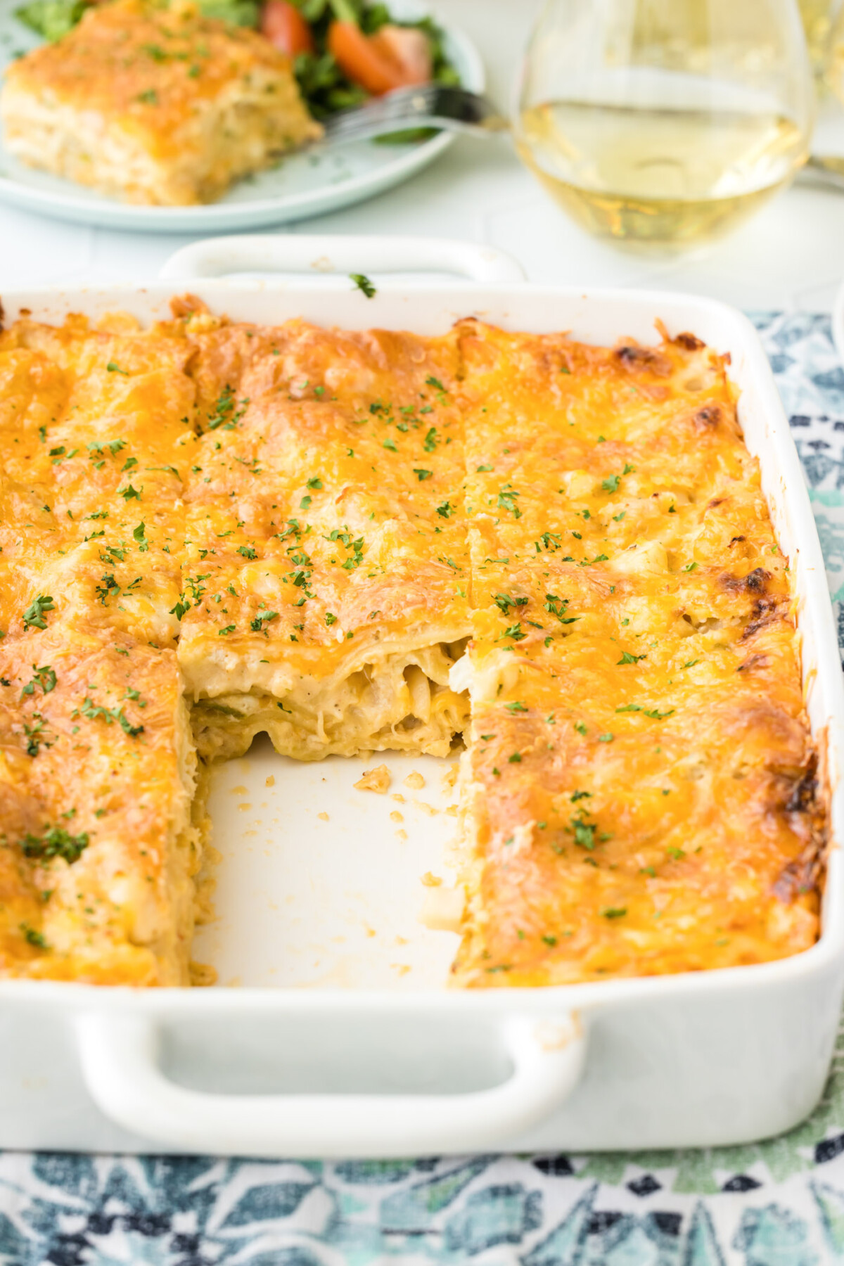 pan of Seafood Lasagna