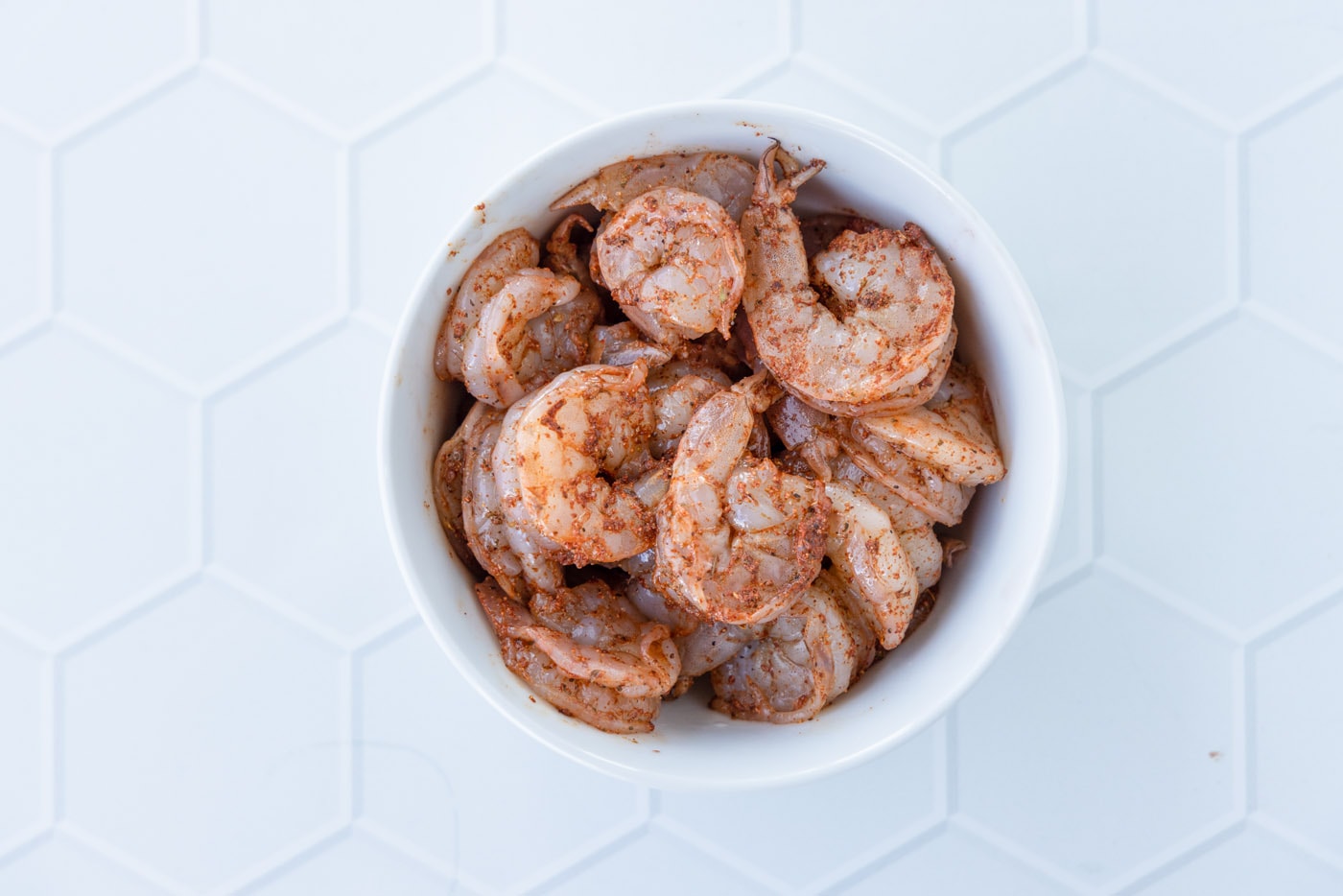 shrimp coated with cajun seasoning