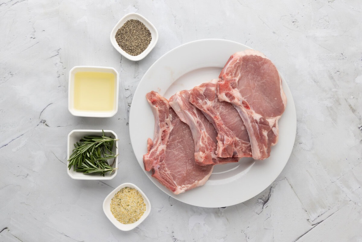 ingredients for Sous Vide Pork Chops