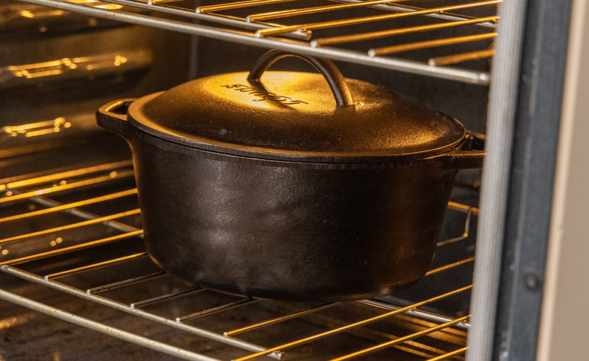 dutch oven in the oven