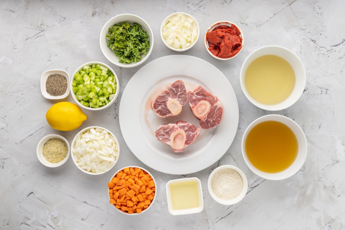 ingredients for Veal Osso Bucco