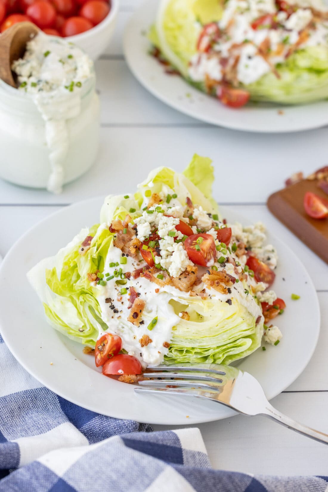 Wedge Salad on a plate