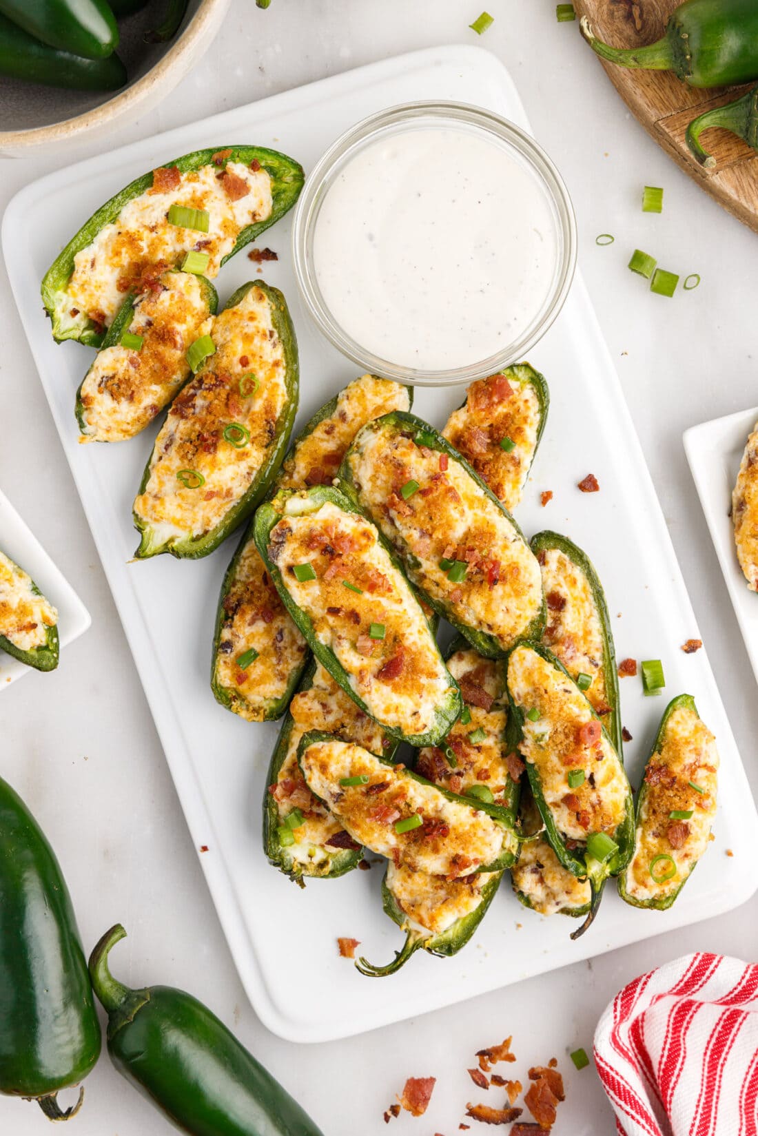 Platter of Air Fryer Jalapeno Poppers