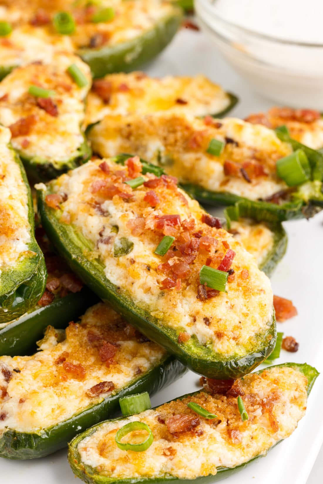 Close up of Air Fryer Jalapeno Poppers