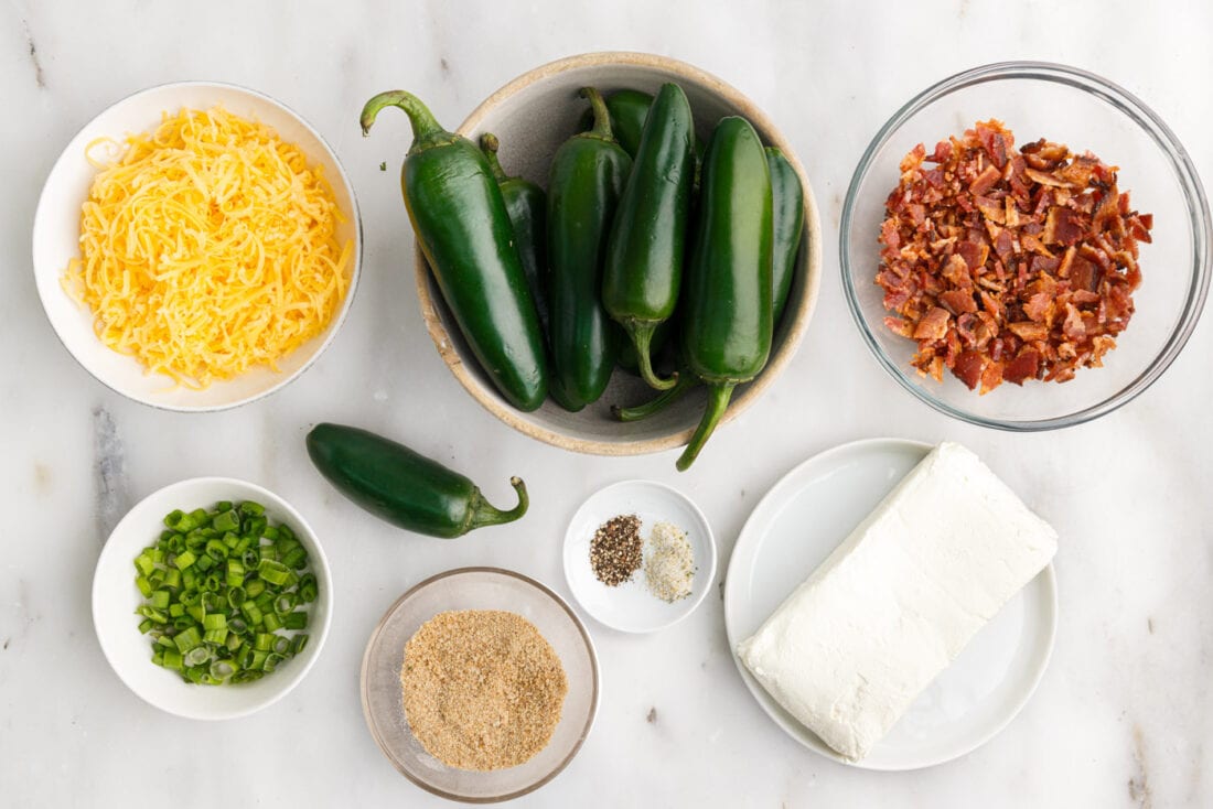 Ingredients for Air Fryer Jalapeno Poppers