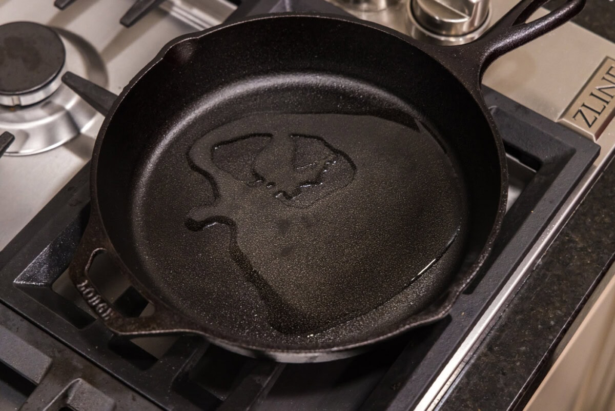 olive oil in a skillet
