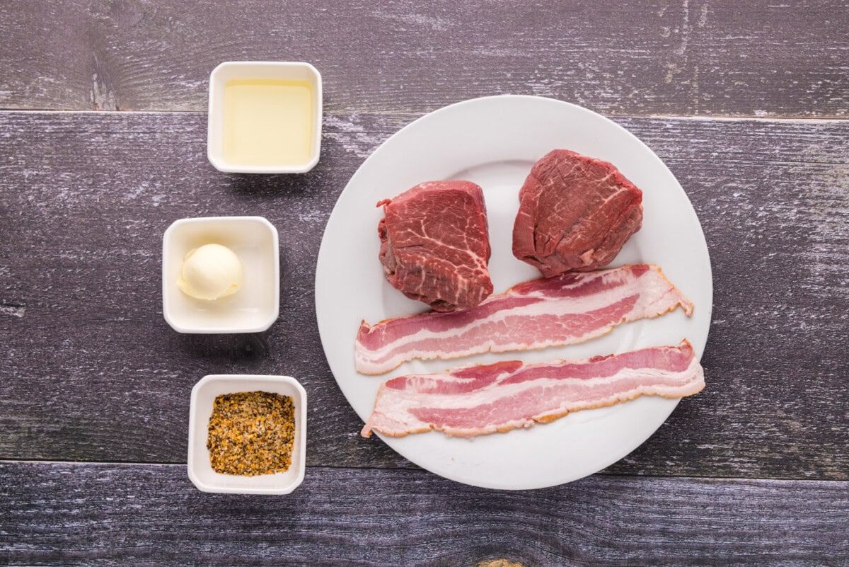 Ingredients for Bacon Wrapped Filet Mignon