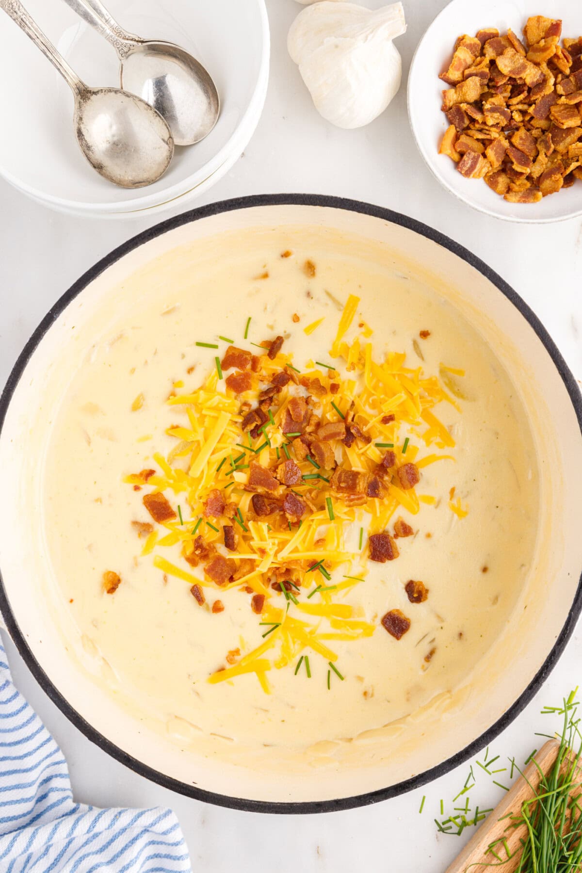 Pot of Baked Potato Soup