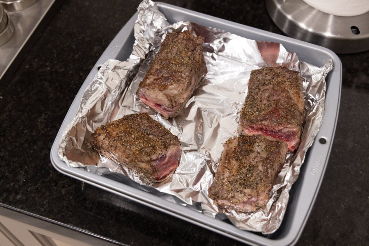 short ribs in a baking dish