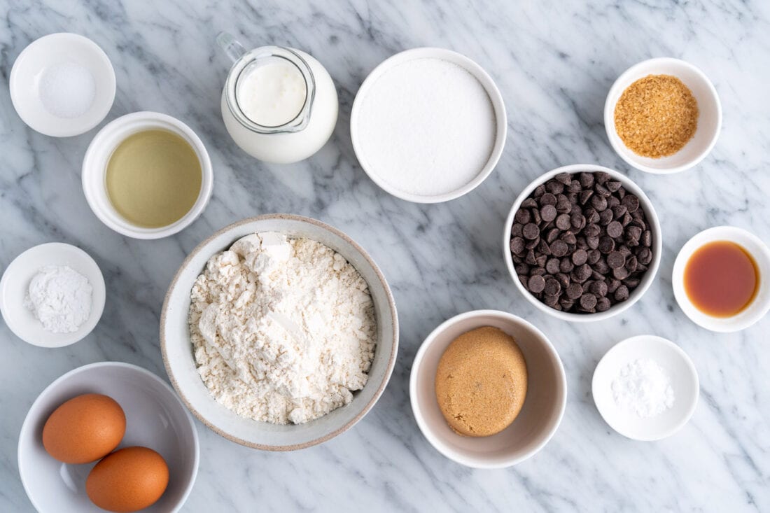 Ingredients for Chocolate Chip Muffins