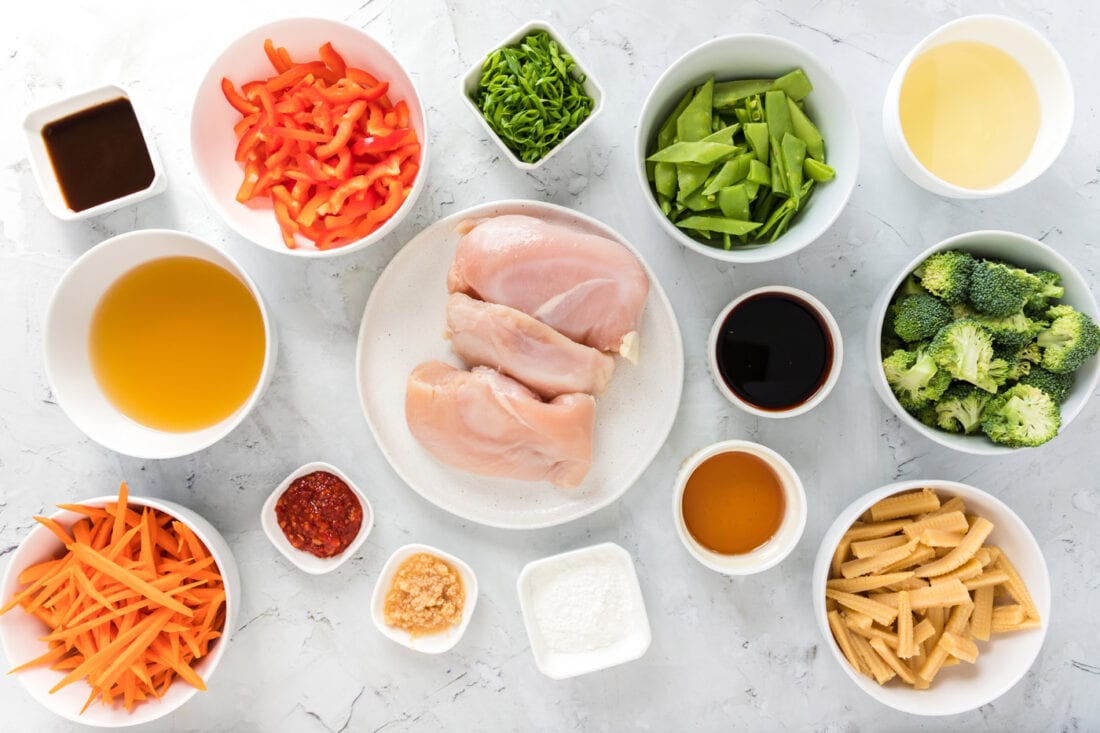 Ingredients for Hunan Chicken