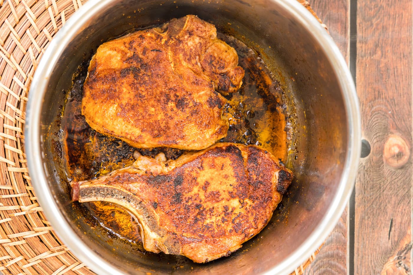 searing pork chops in the instant pot