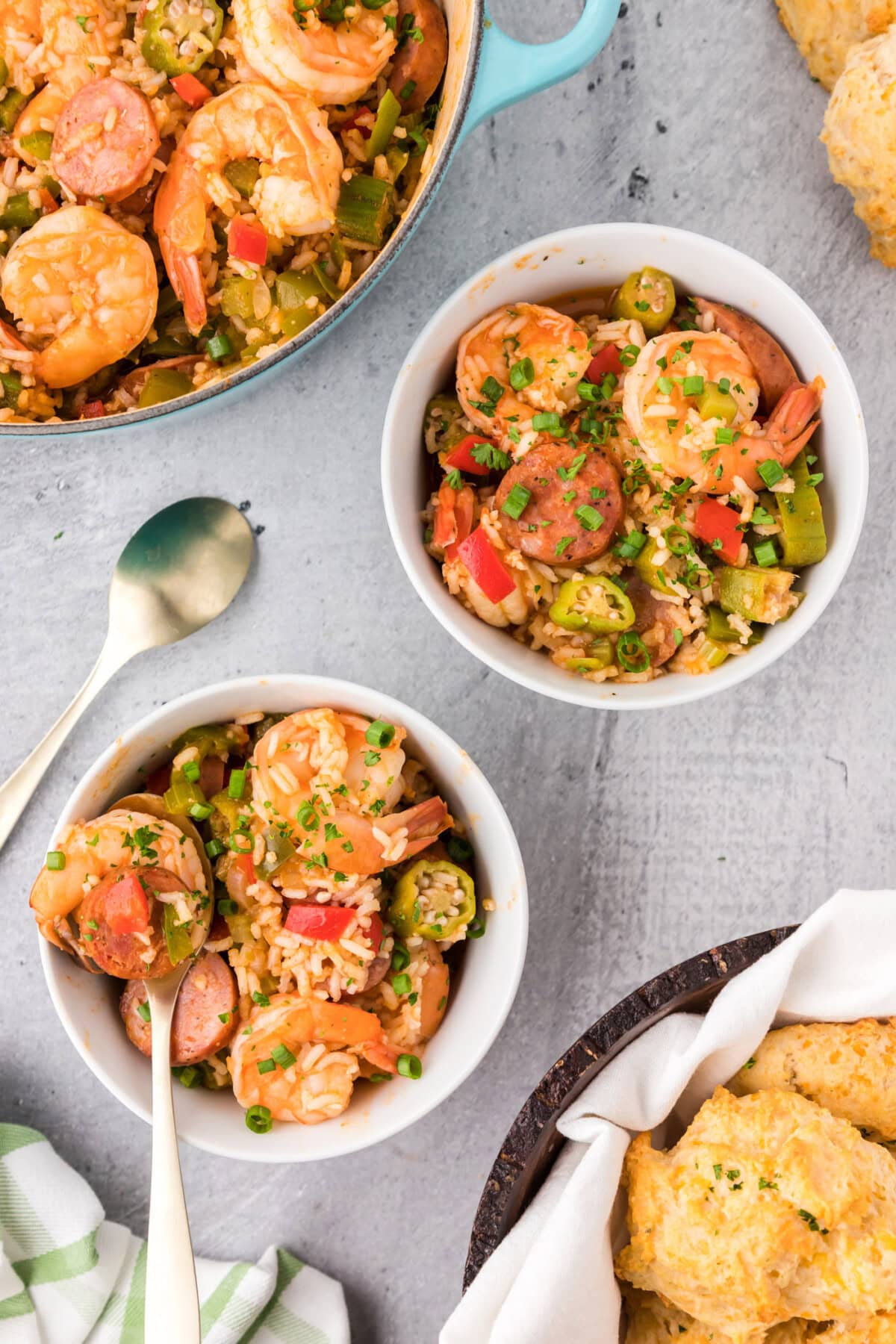 Two bowls of Jambalaya