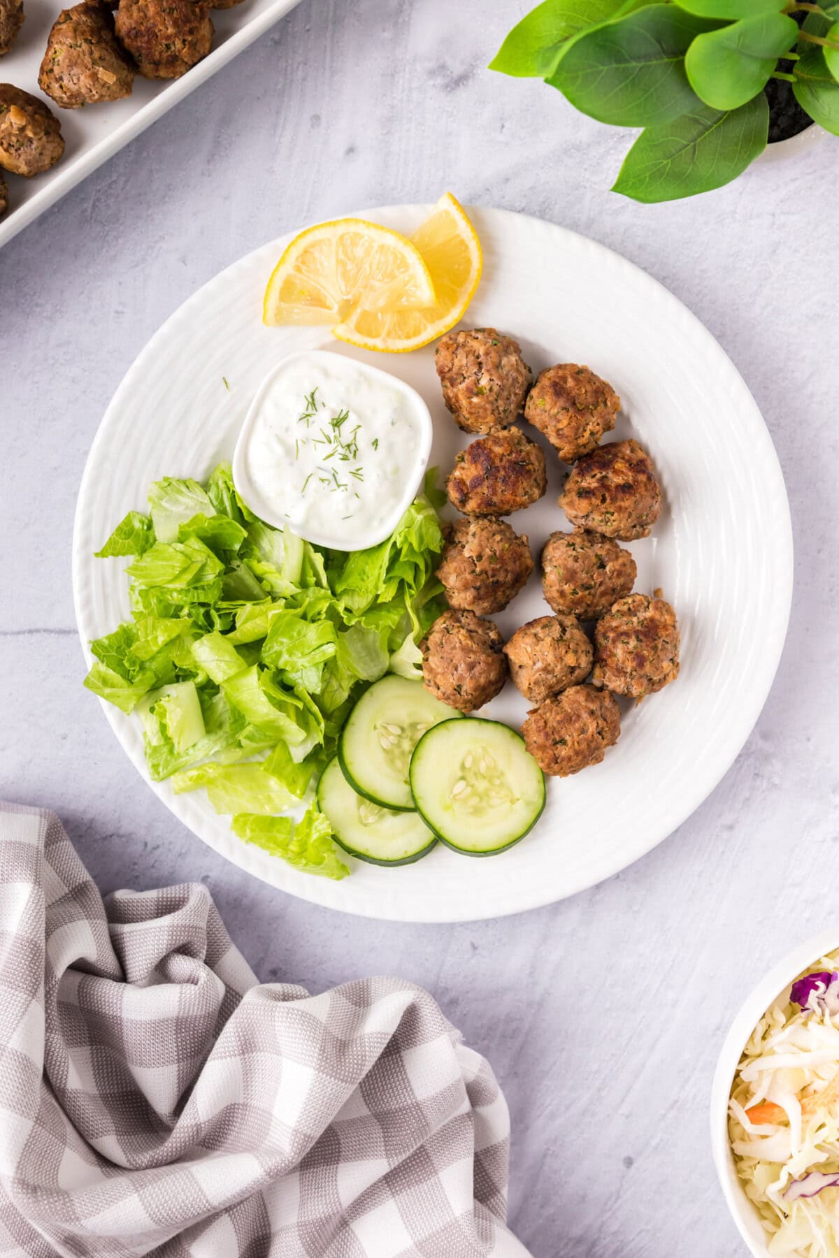 Lamb Meatballs on a plate