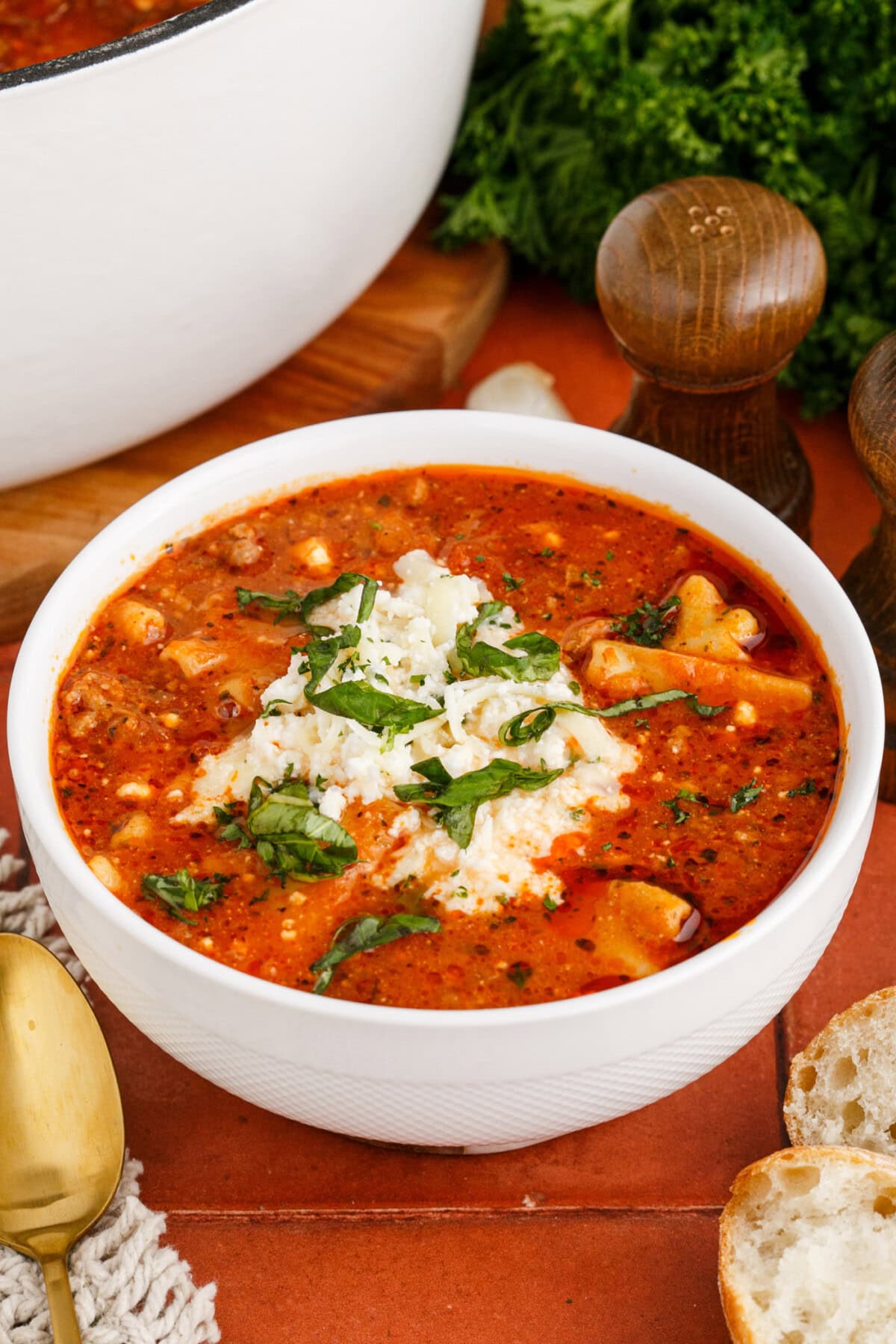 Bowl of Lasagna Soup 
