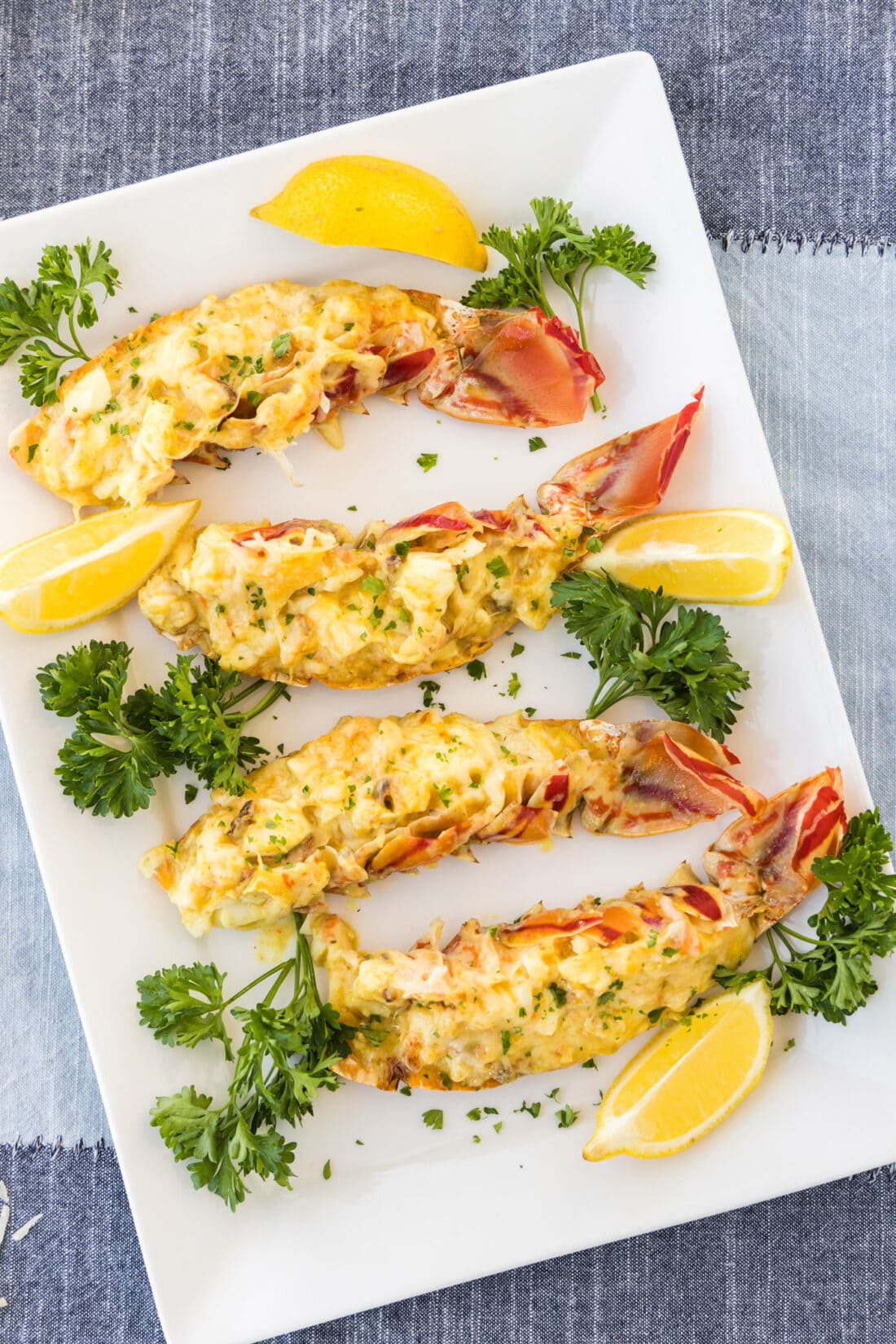 Lobster Thermidor on a platter