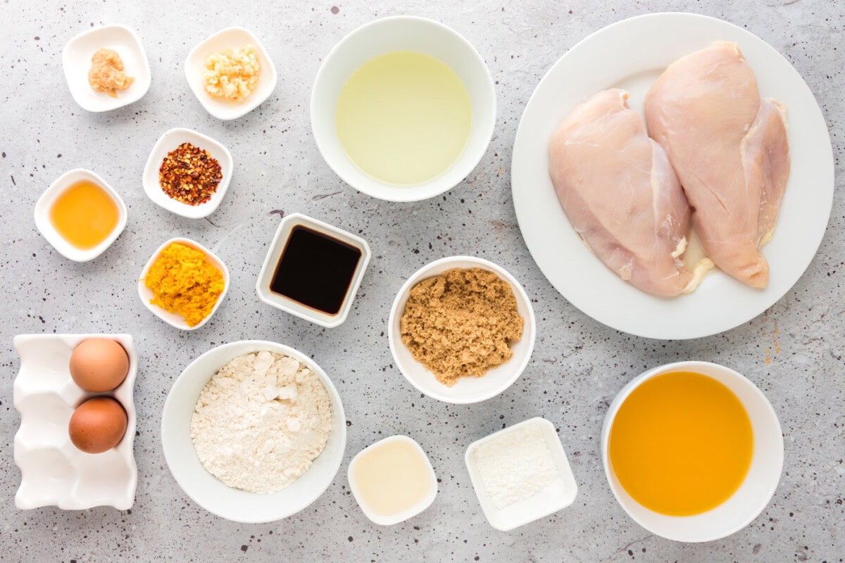 Ingredients for Orange Chicken