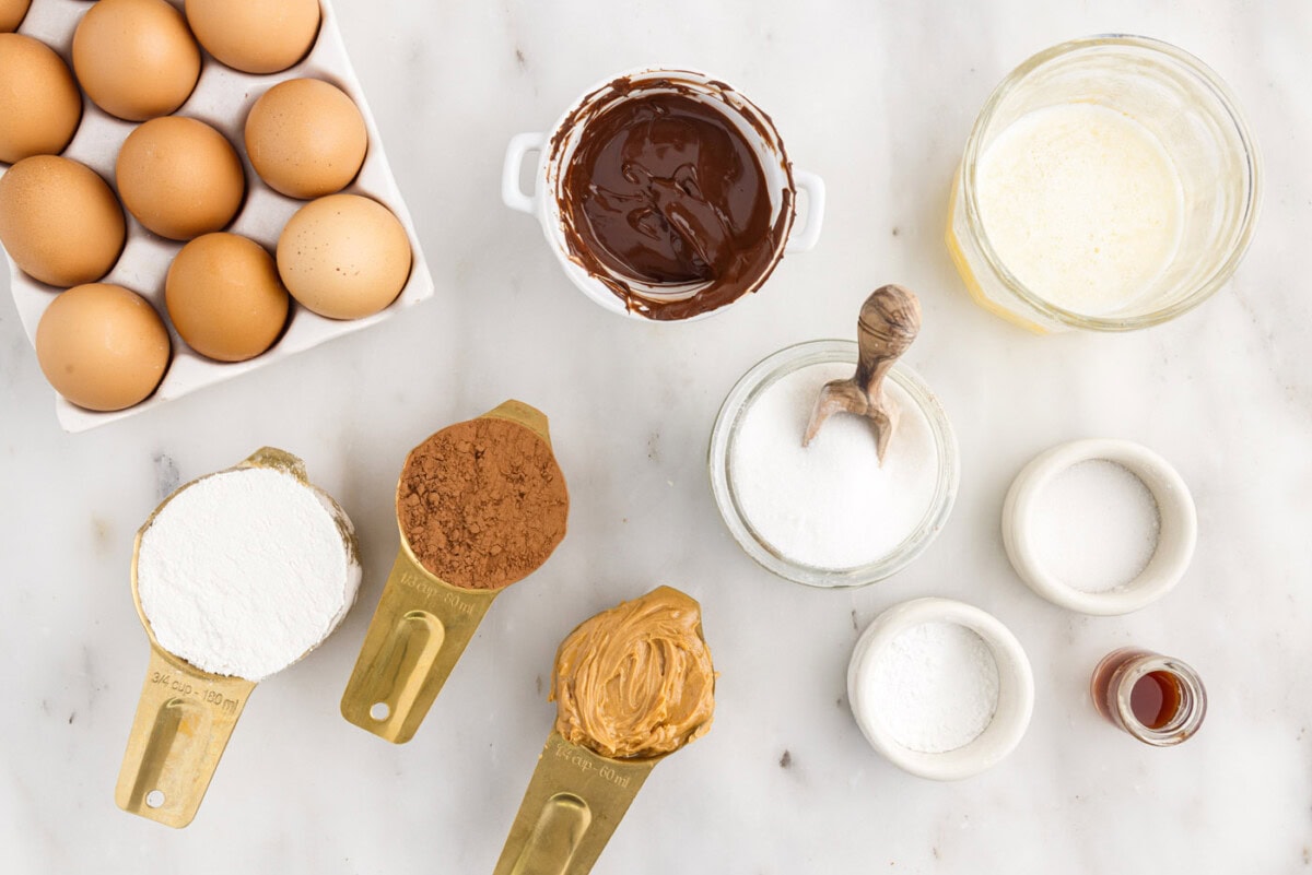 Ingredients for Peanut Butter Brownies