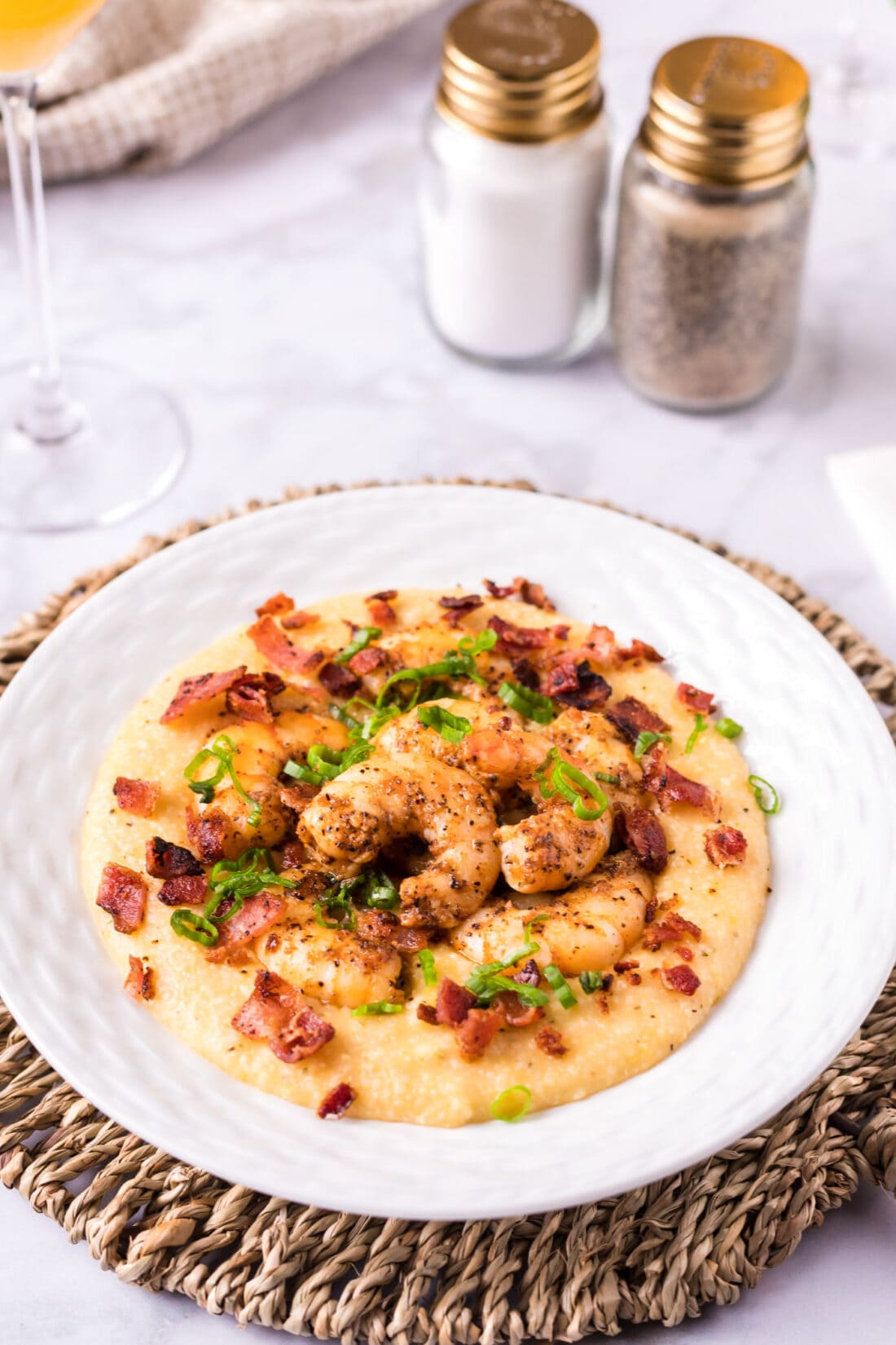 Plate of Shrimp and Grits