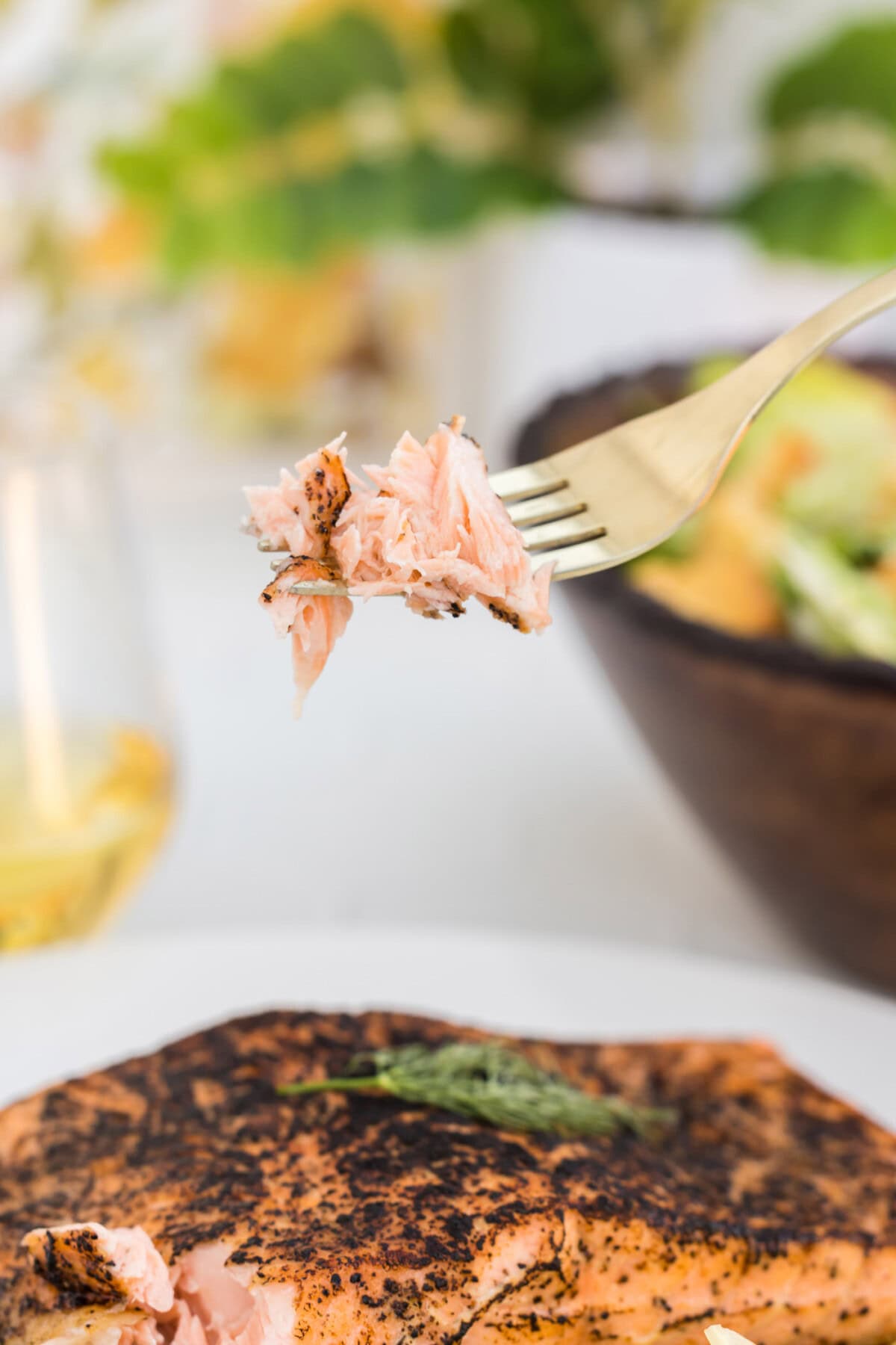 Forkful of Sous Vide Salmon