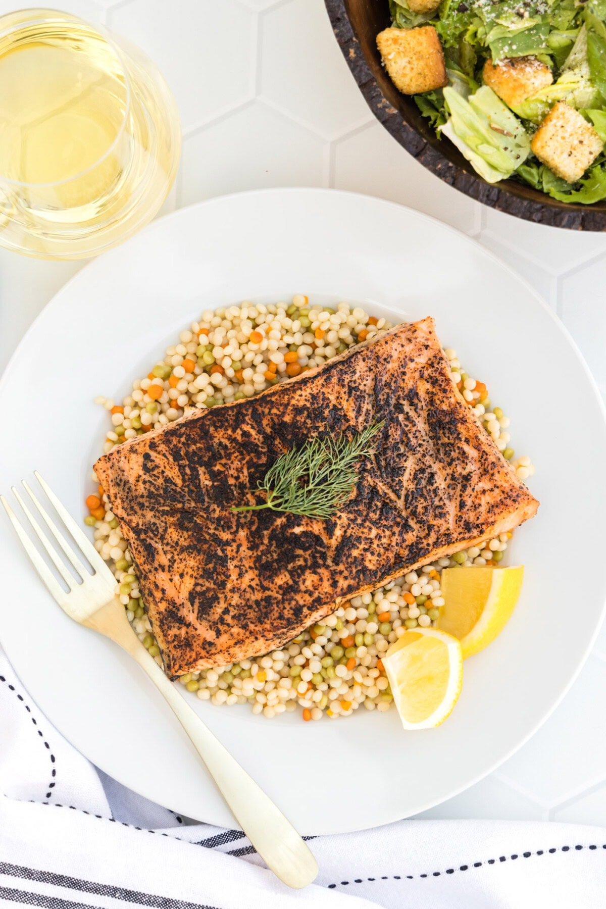 Sous Vide Salmon on a plate